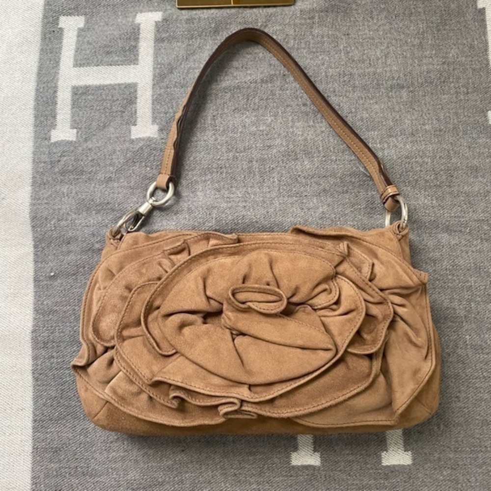 Yves Saint Laurent Rive Gaude Nadja Suede Bag